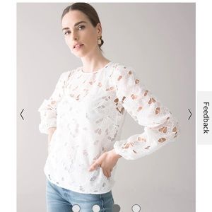 WHBM eyelet blouse Sz 0